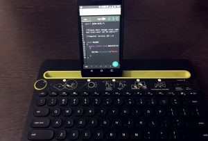 Dcoder code compiler with external keyboard